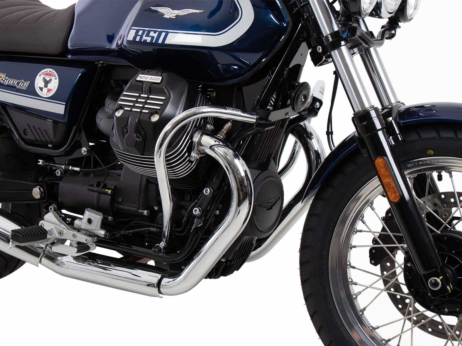 Protector de motor cromado para Moto Guzzi V7 Stone Special Edition (22-) Hepco & Becker