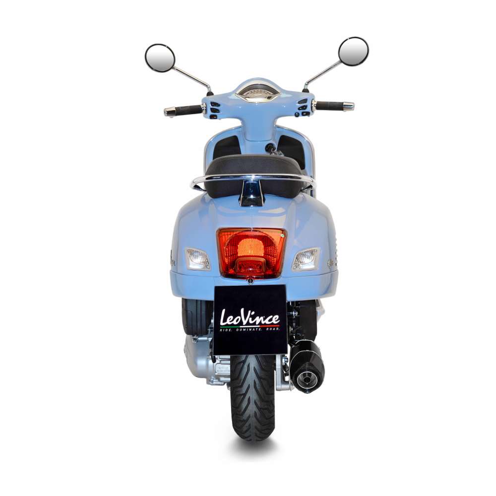 Sistema completo LeoVince SBK Nero para Vespa GTS 125 /150, acero inoxidable, slip on, ABE, Euro4