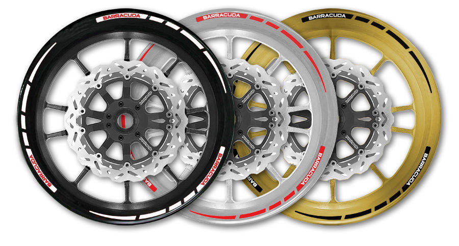 Barracuda Felgenrandaufkleber weiß 17-19 Zoll