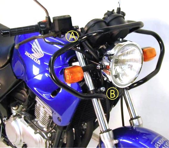 Barra de protección delantera negra para Honda CB 500 /S (93-97) Hepco & Becker