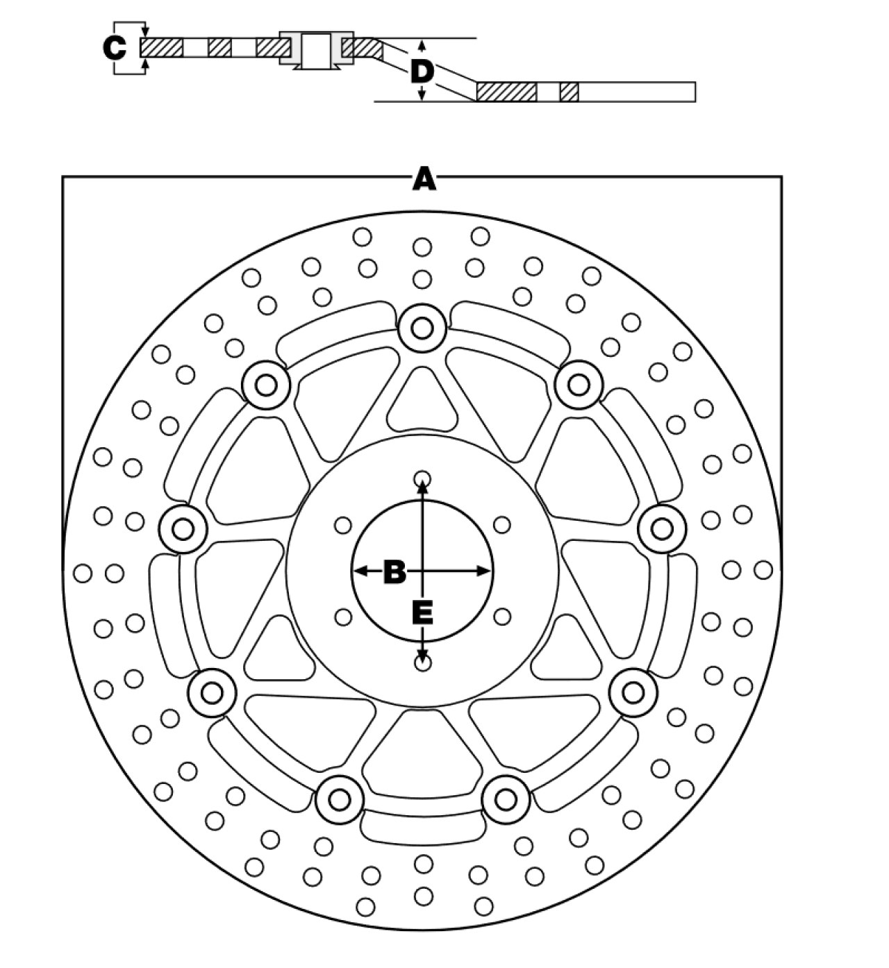 Disco de freno delantero flotante TRW MSW236