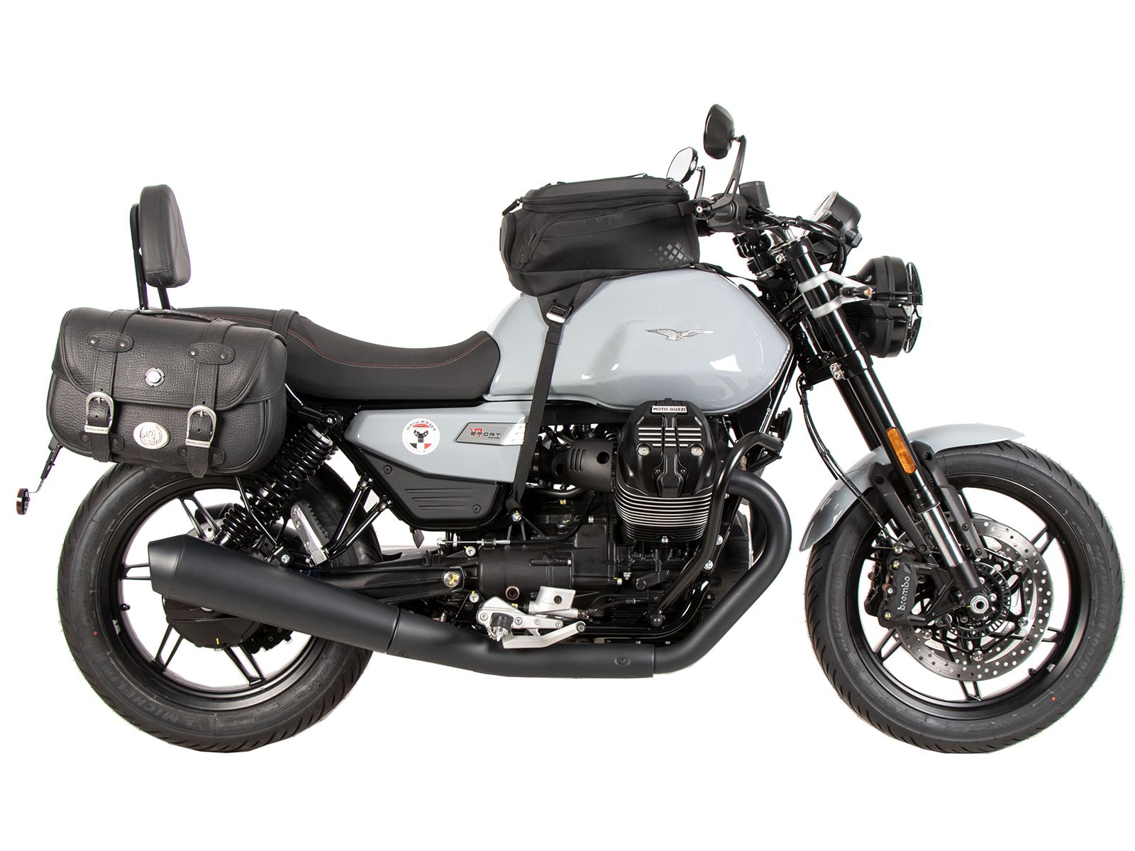 Soporte lateral C-Bow negro para Moto Guzzi V7 850 Special (25- ) Hepco & Becker