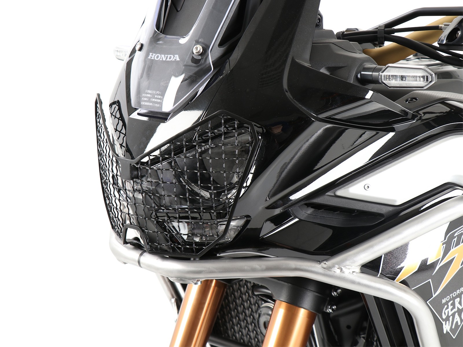 Protector de faros negro para Honda CRF 1100 Africa Twin Adventure Sports (20-23) Hepco & Becker