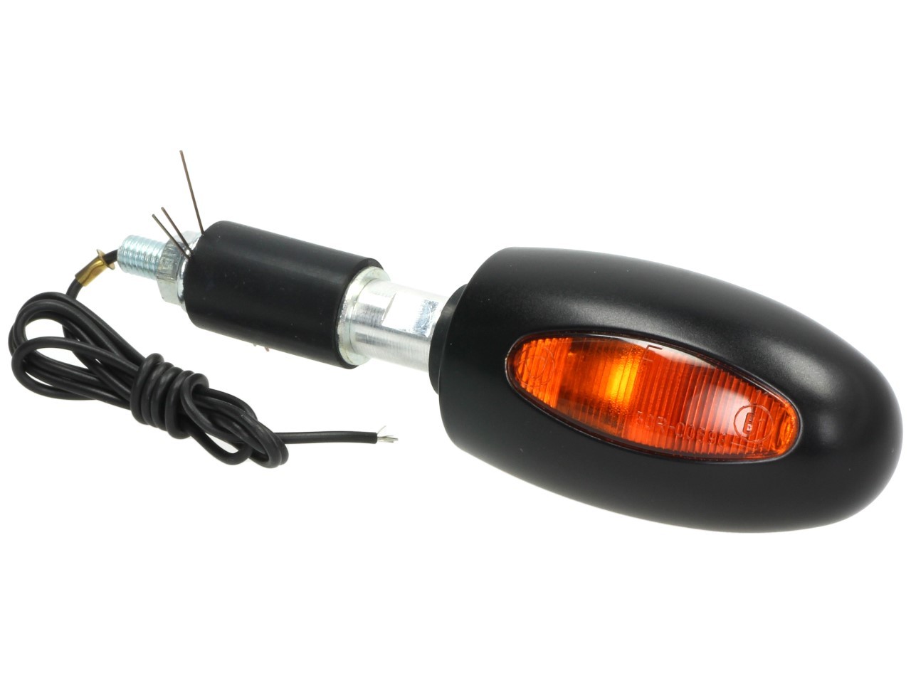 Indicador Kellermann, BL 1000 amarillo, latón, halógeno, VR/VL, 12 V, 21 W, negro satinado