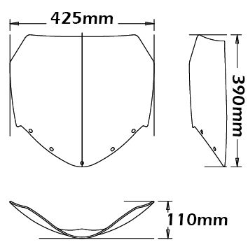 Parabrisas alto, tipo original para BMW R 850 R /R 1100 R (94-02), transparente