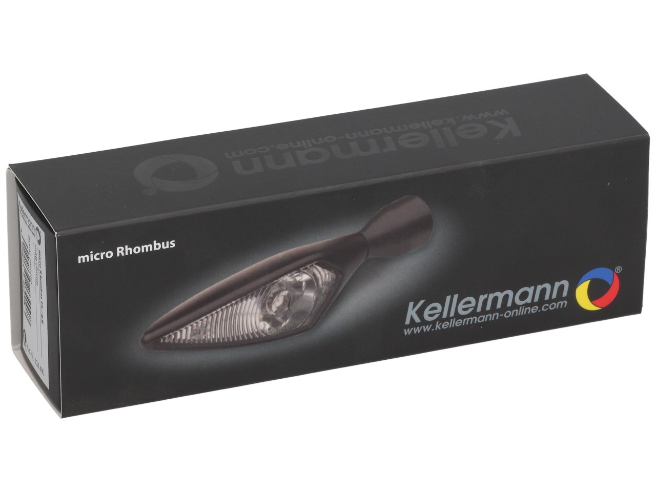 Indicador Kellermann, rombo, acero, LED, VL/HR, 12 V, cromo mate, M8x20, homologado E