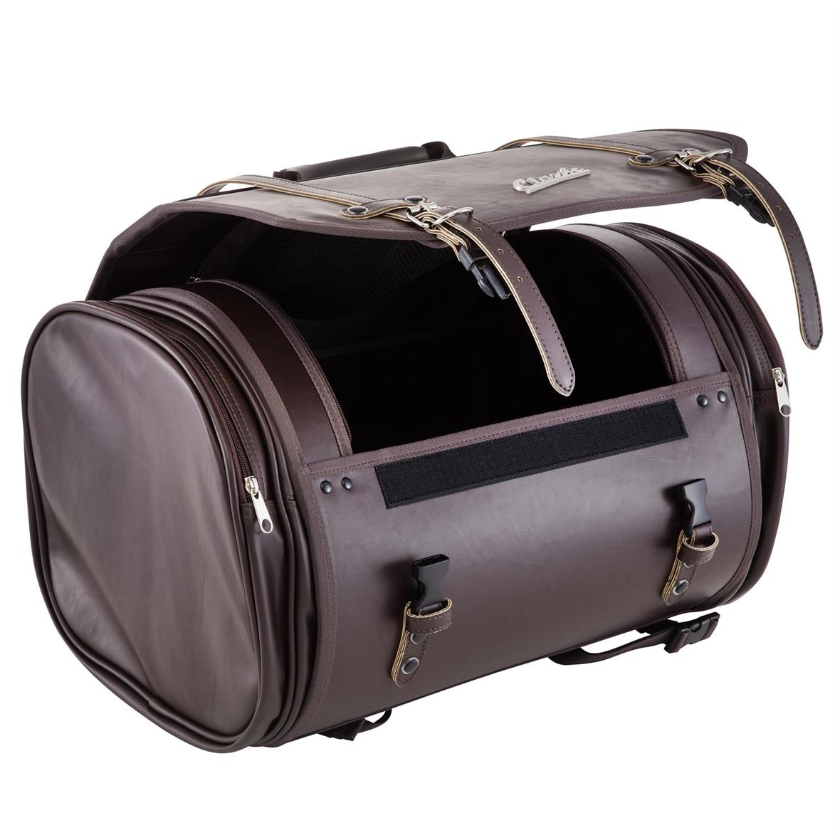 Bolsa grande "Classic" para portaequipajes de Vespa - marrón oscuro, polipiel