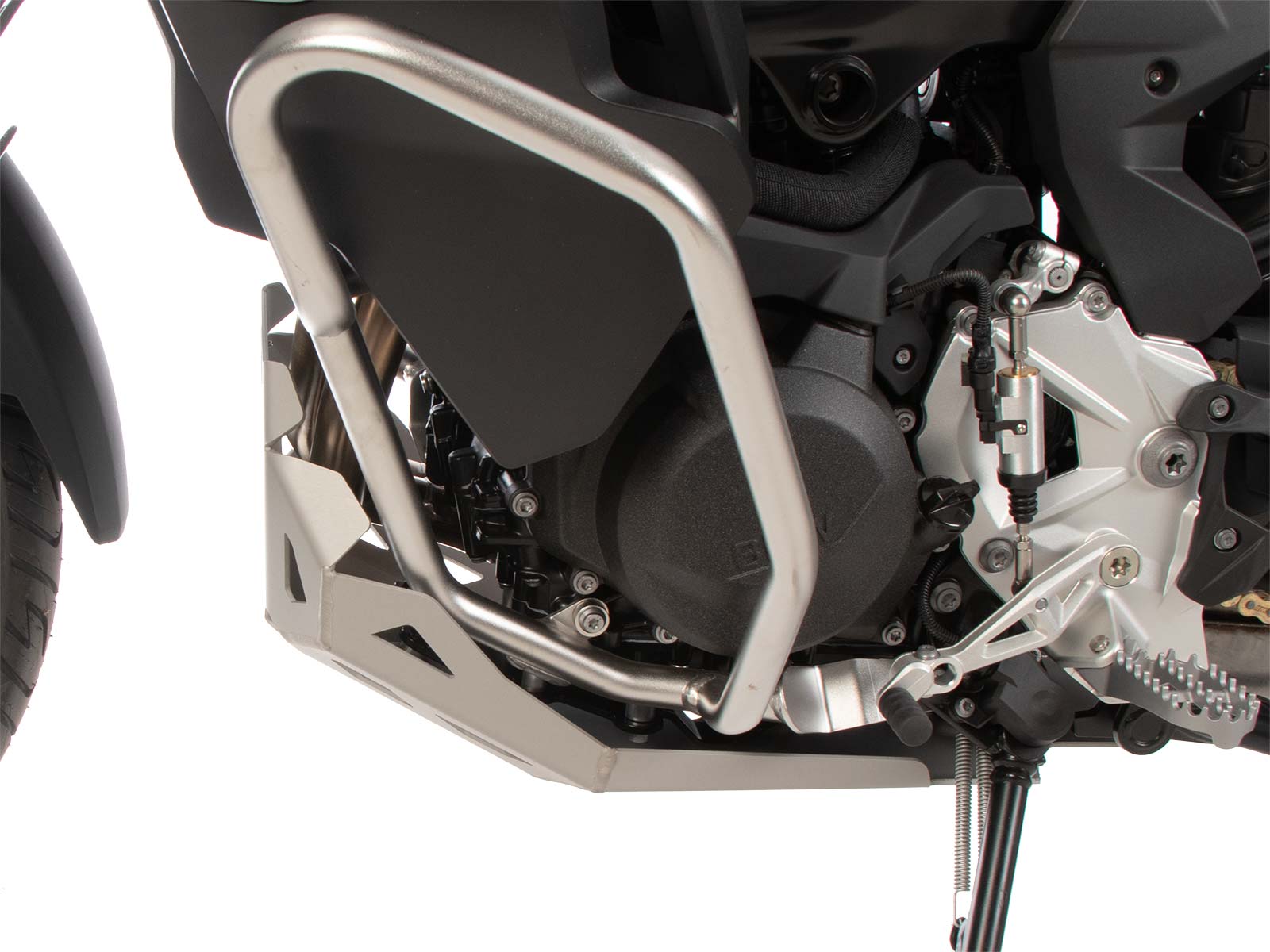 Placa de protección del motor plateada para BMW F 900 GS Adventure (24-) Hepco & Becker