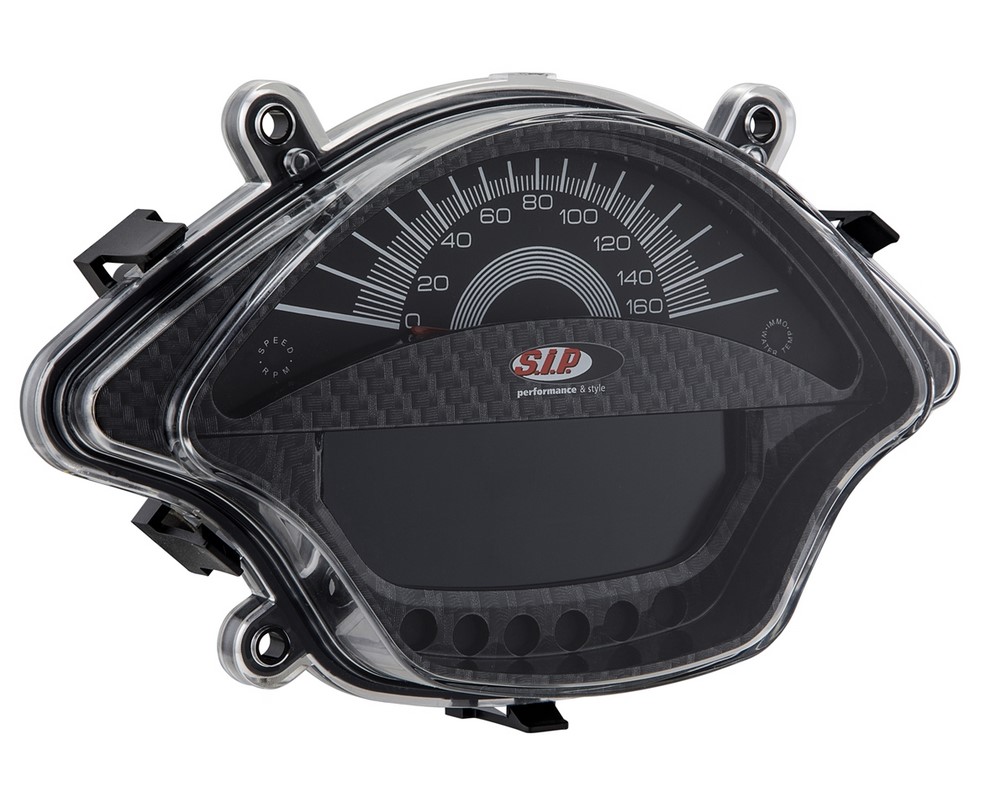 Cuentavueltas/cuentakilómetros para Vespa GTS/GTS Super 300cc FL ('14-), aspecto de carbono