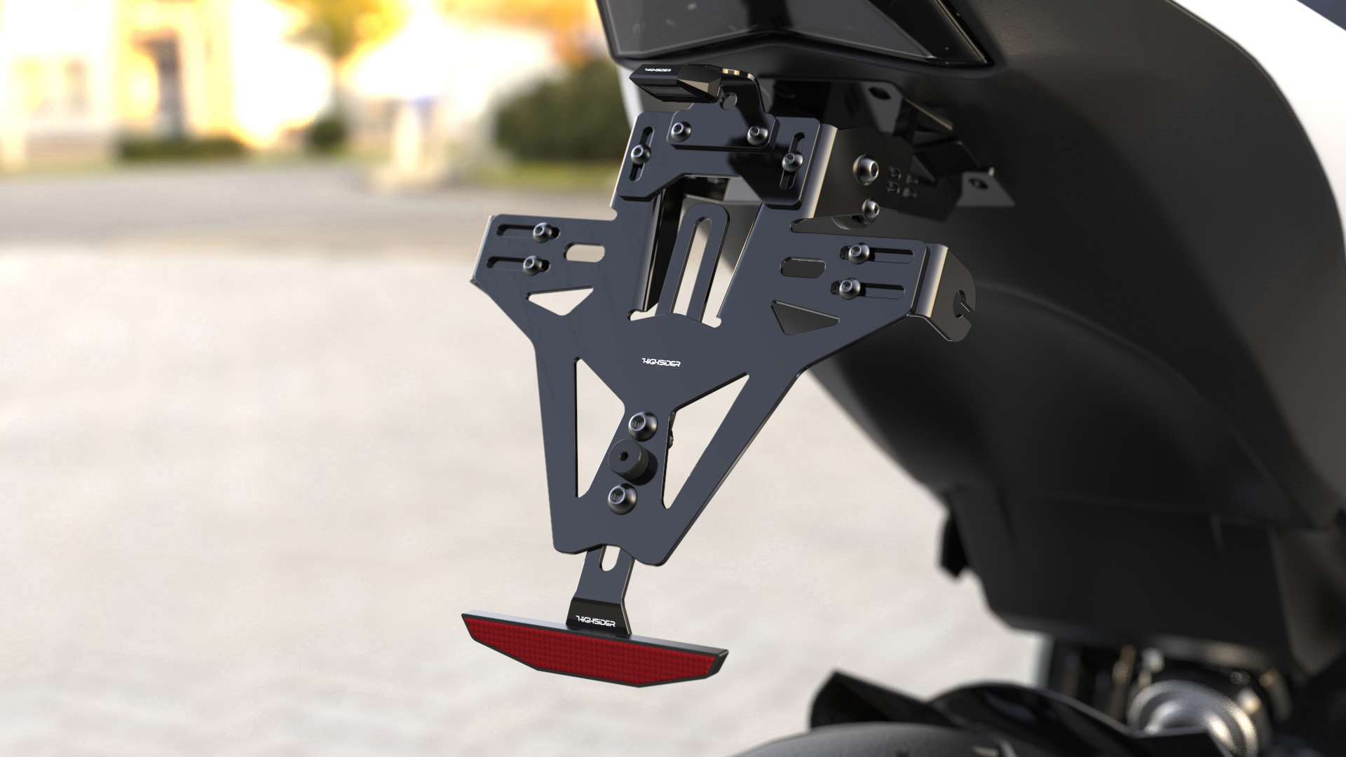 Kurzer Kennzeichenhalter inkl. Kennzeichenbeleuchtung für Honda CB 750 Hornet (23-)
