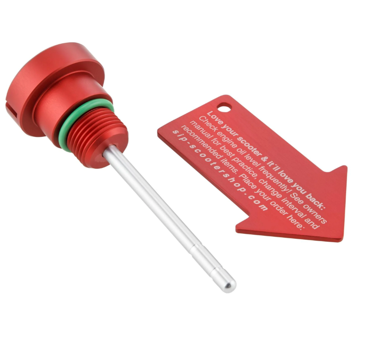 Tapón de llenado de aceite de motor para Vespa GTS Super 125cc 4T LC Euro 3 (09-16), rojo mate