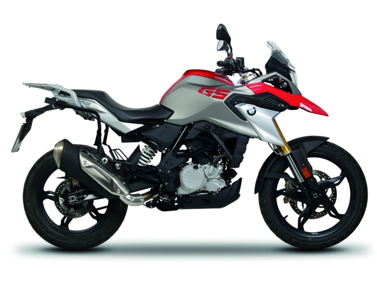 Portaequipajes laterales Shad Sistema 3P, pintado en negro, para BMW G 310 R / GS (17-25)
