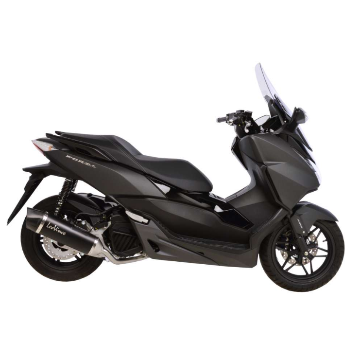 Sistema de escape LeoVince SBK Nero Evo 2, acero inoxidable para Honda NSS Forza 125 / ABS (Bj.15-16)