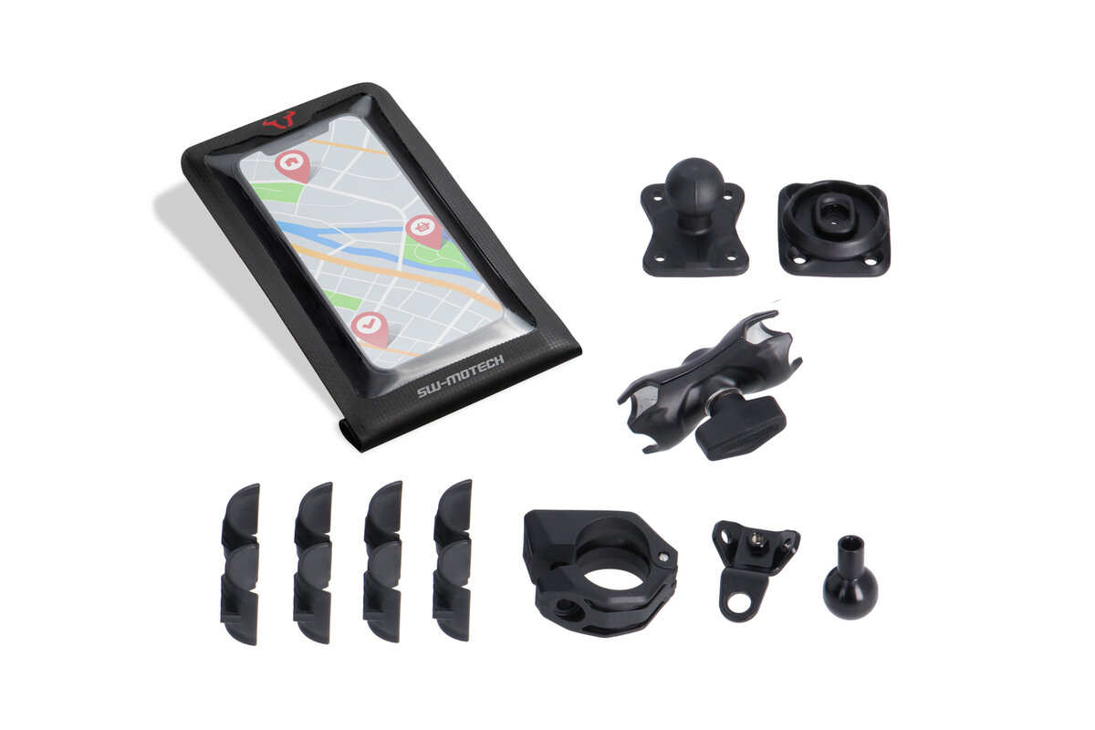 Kit de montaje Navi T-Lock con bolsa seca para smartphone para Aprilia RSV 4 Tuono 1100 (21-) - SW Motech-Copy