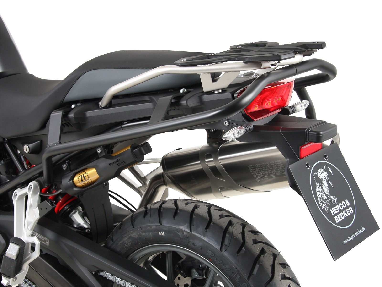Protector trasero negro para BMW F 850 GS (Bj.18-) Hepco & Becker