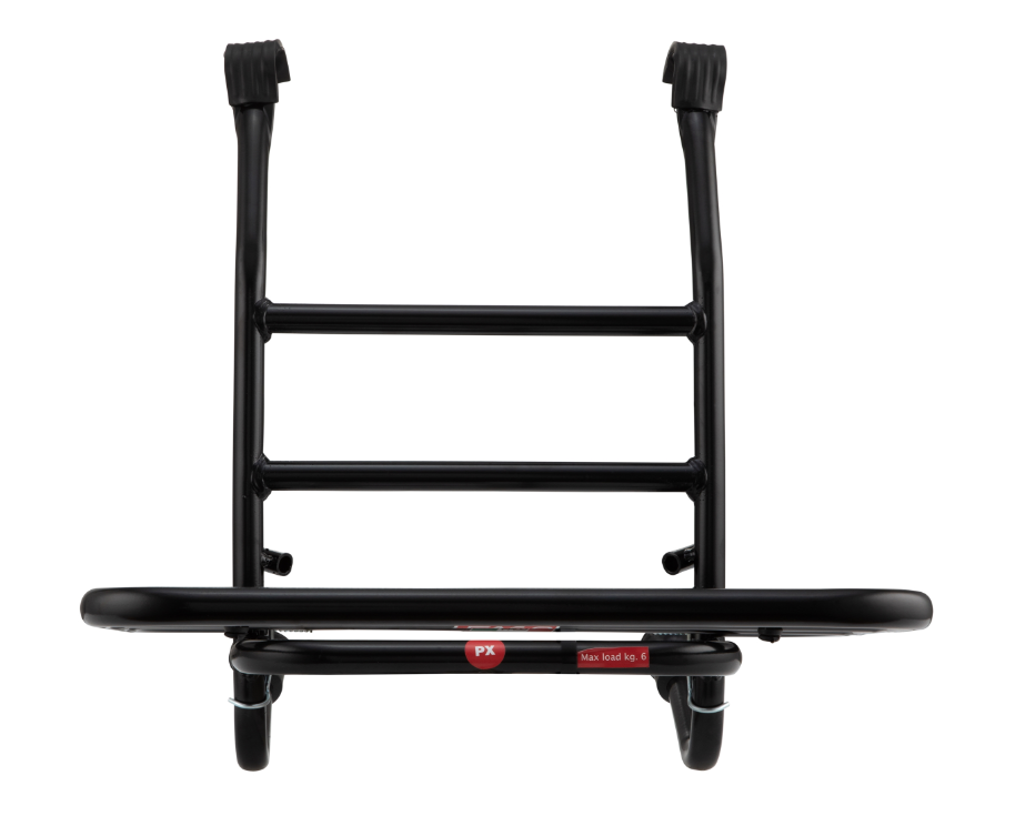 Portaequipajes delantero para Vespa PX 80-200cc, plegable, negro