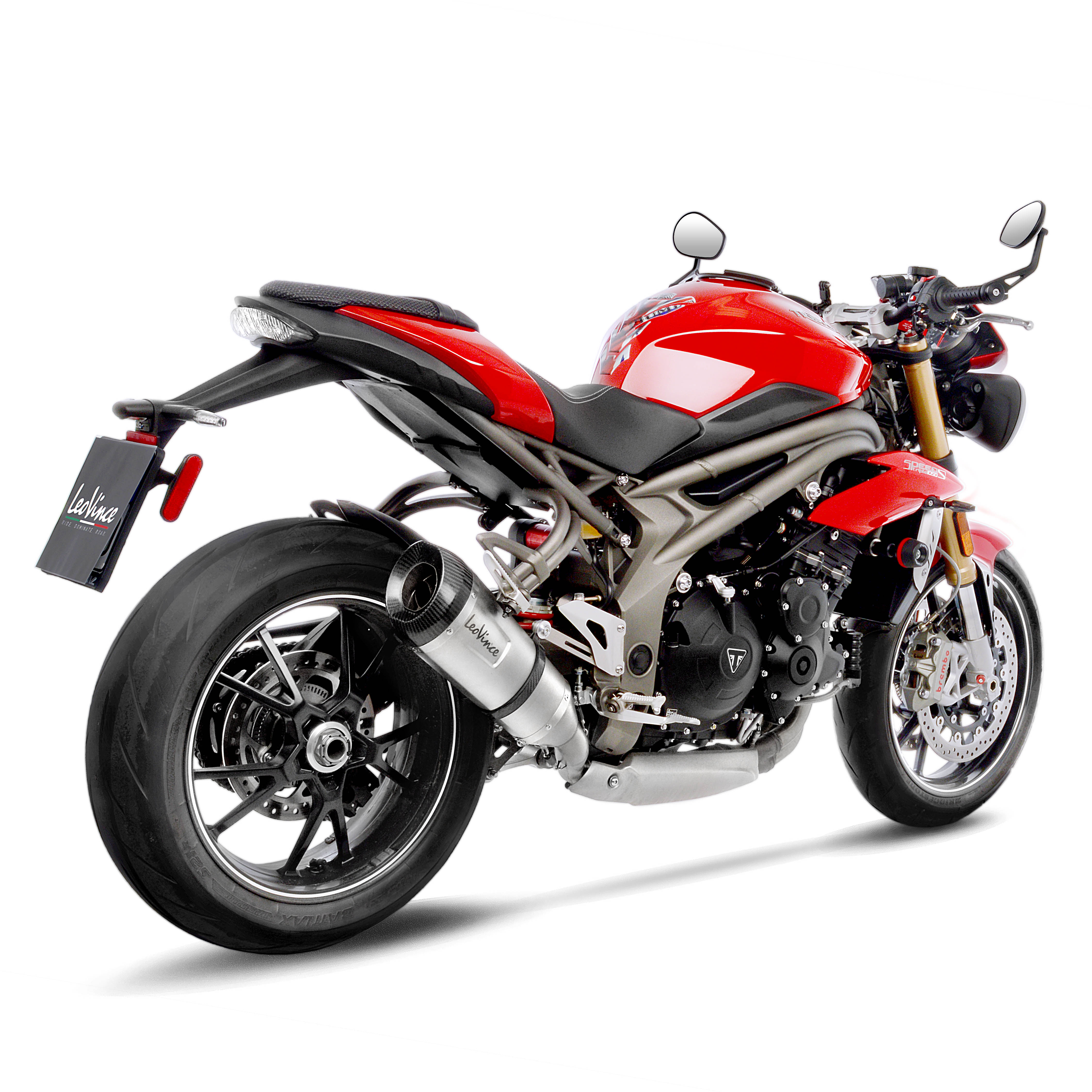 Sistema de escape LeoVince Factory S, acero inoxidable, slip on para Triumph Speed Triple 1050 RS / S (18-19)