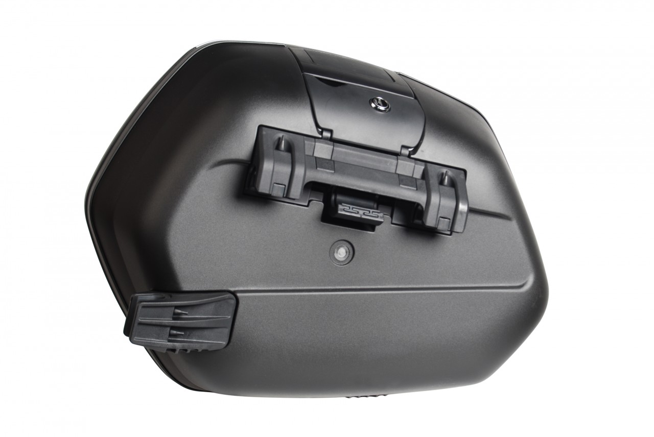Juego de maletas laterales Shad SH36, negras con cubierta con efecto carbono, 36 l