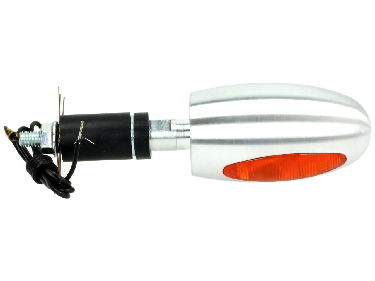 Indicador Kellermann, BL 1000 amarillo, aluminio, halógeno, VR/VL, 12 V, 21 W, acabado plateado satinado