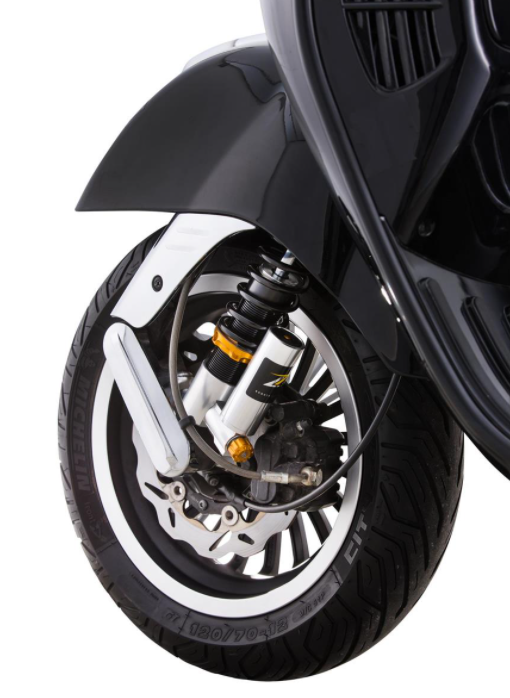 Amortiguador delantero para Vespa GTS/GTS Super/GTV/GT 60/GT/GT L, plata/naranja