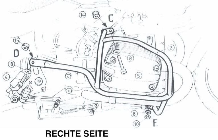 Protector de motor cromado para BMW R 850 R (03-06)/R 1150 R (00-06) Hepco & Becker