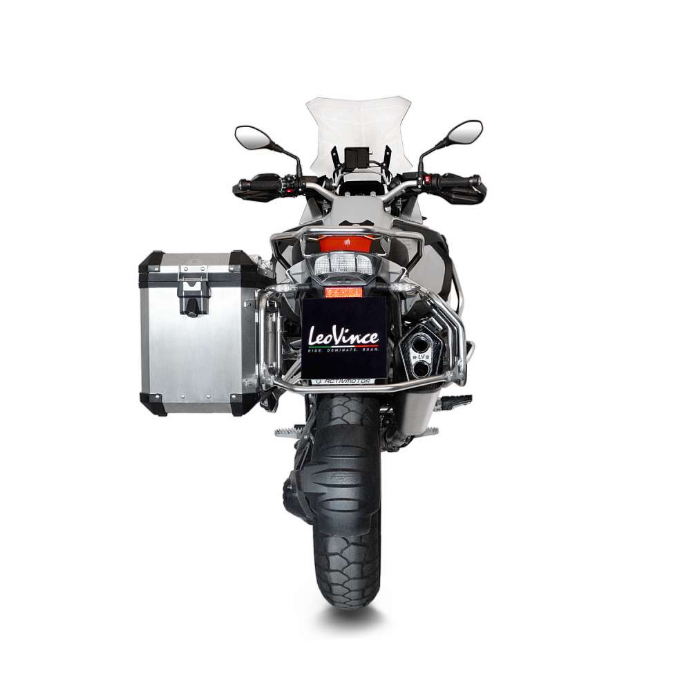 Sistema de escape LeoVince LV-12 para BMW R 1200 /1250 GS /Adventure, plata, slip on, E-certificado