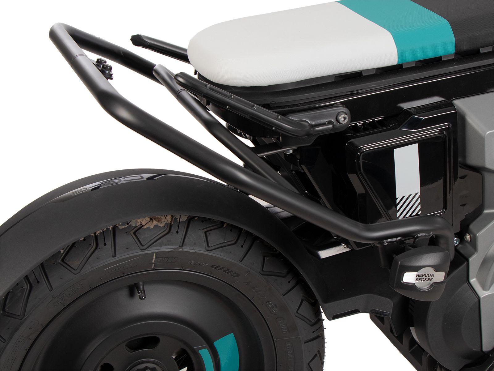 Barra de protección trasera negra para BMW CE 02 (23-) Hepco & Becker