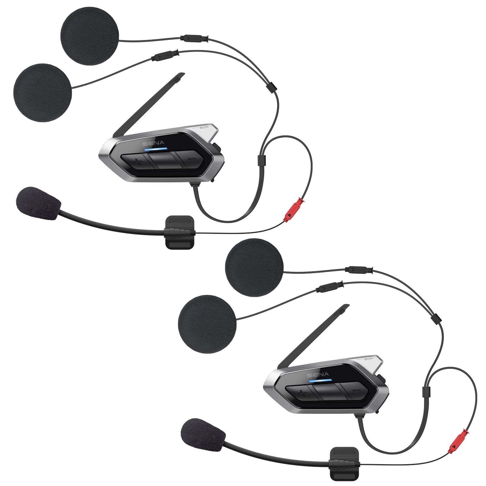 SENA 50C Single Set Sound by Harman Kardon - Sistema de comunicación y cámara Bluetooth para motocicletas