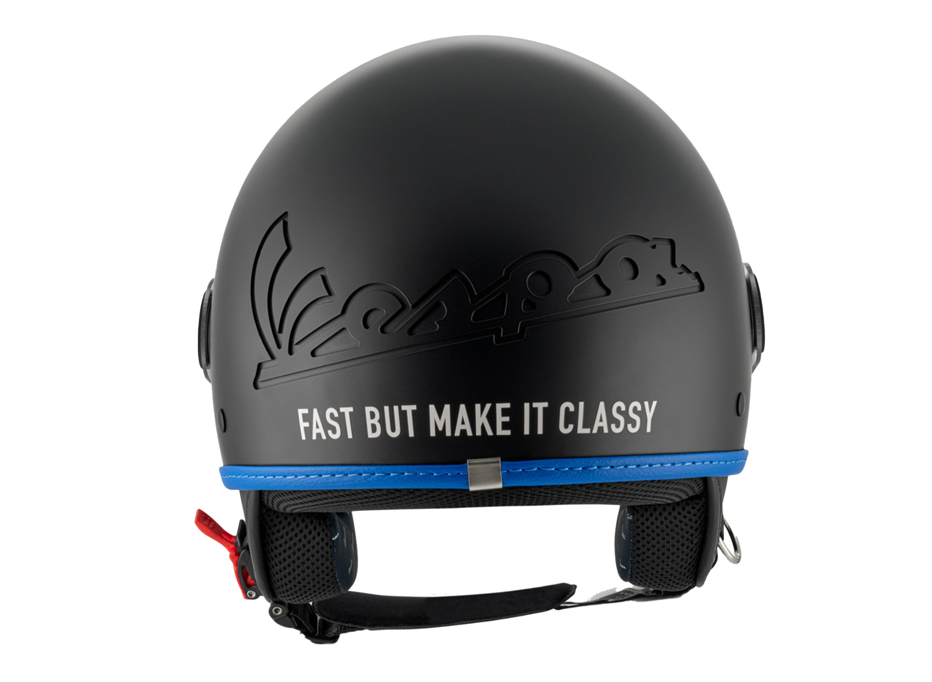 Casco Vespa jet Visera 4.0 DEC Blade negro mate