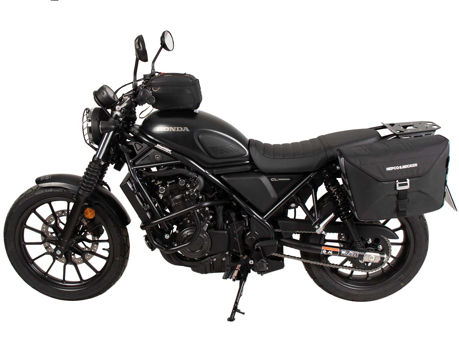 Soporte lateral C-Bow izquierdo negro para Honda CL 500 Scrambler (23-) Hepco & Becker