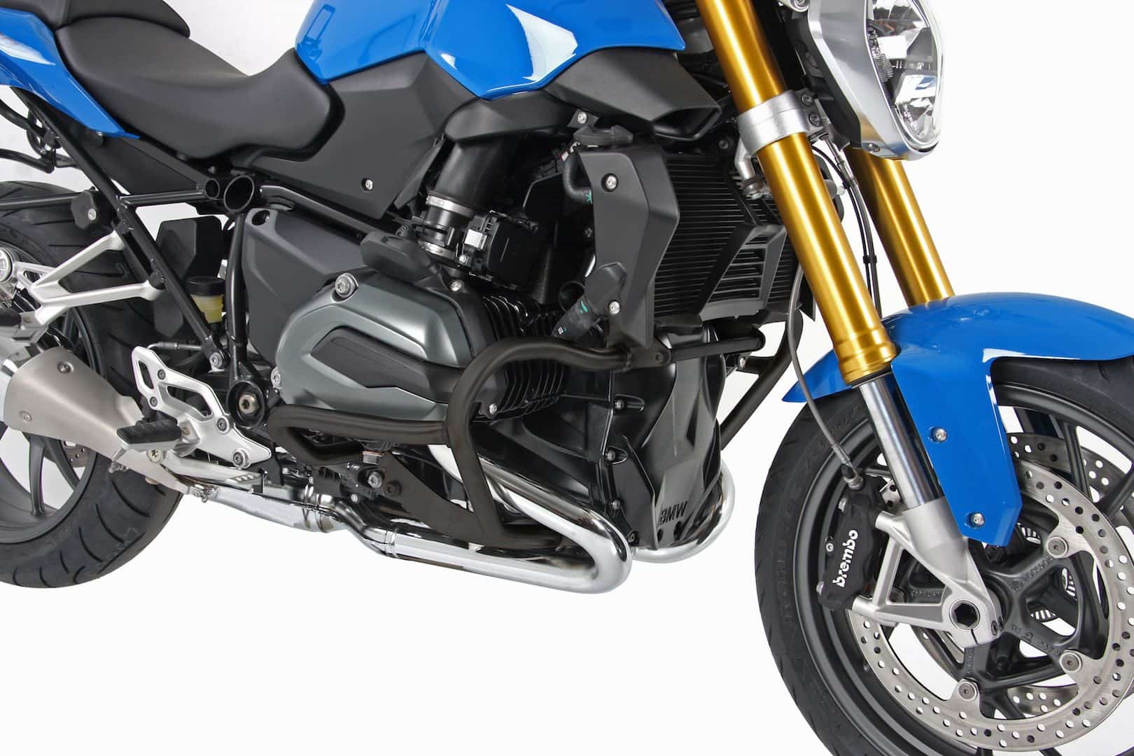 Protector motor negro para BMW R 1200 R LC (15-18) Hepco & Becker