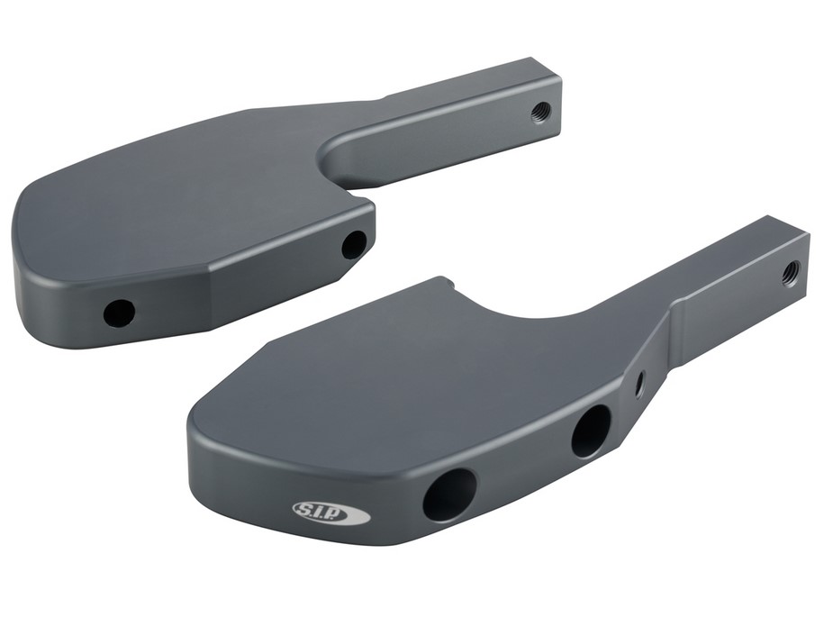 Adaptador de reposapiés para Vespa GTS/GTS Super/GTV/GT 60/GT/GT L 125-300ccm, gris mate