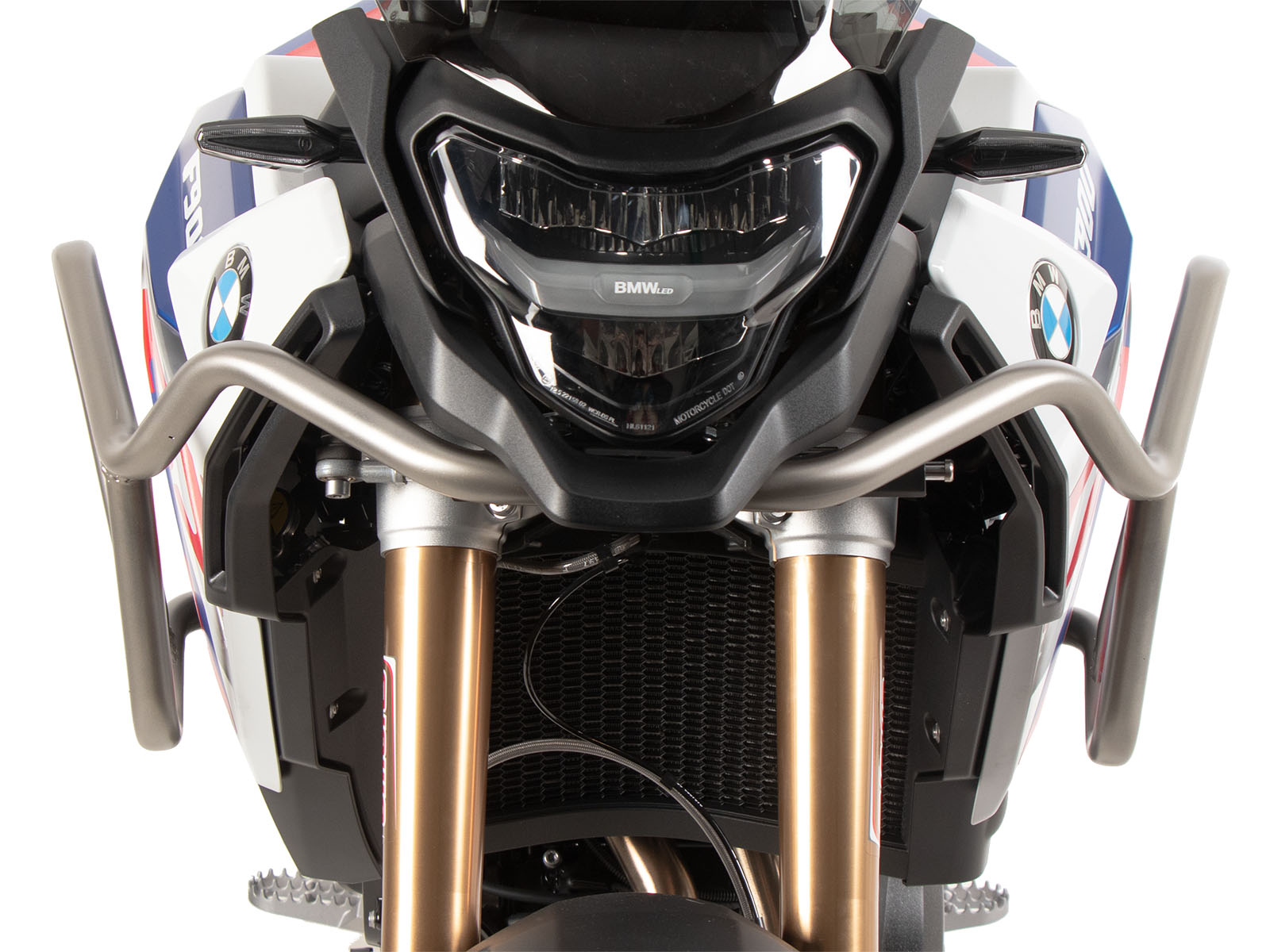 Protector de depósito de acero inoxidable para BMW F 900 GS (24-) Hepco & Becker