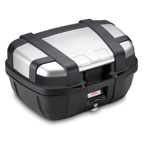 Trekker 52 litros MONOKEY topcase con tapa de aluminio plata Givi