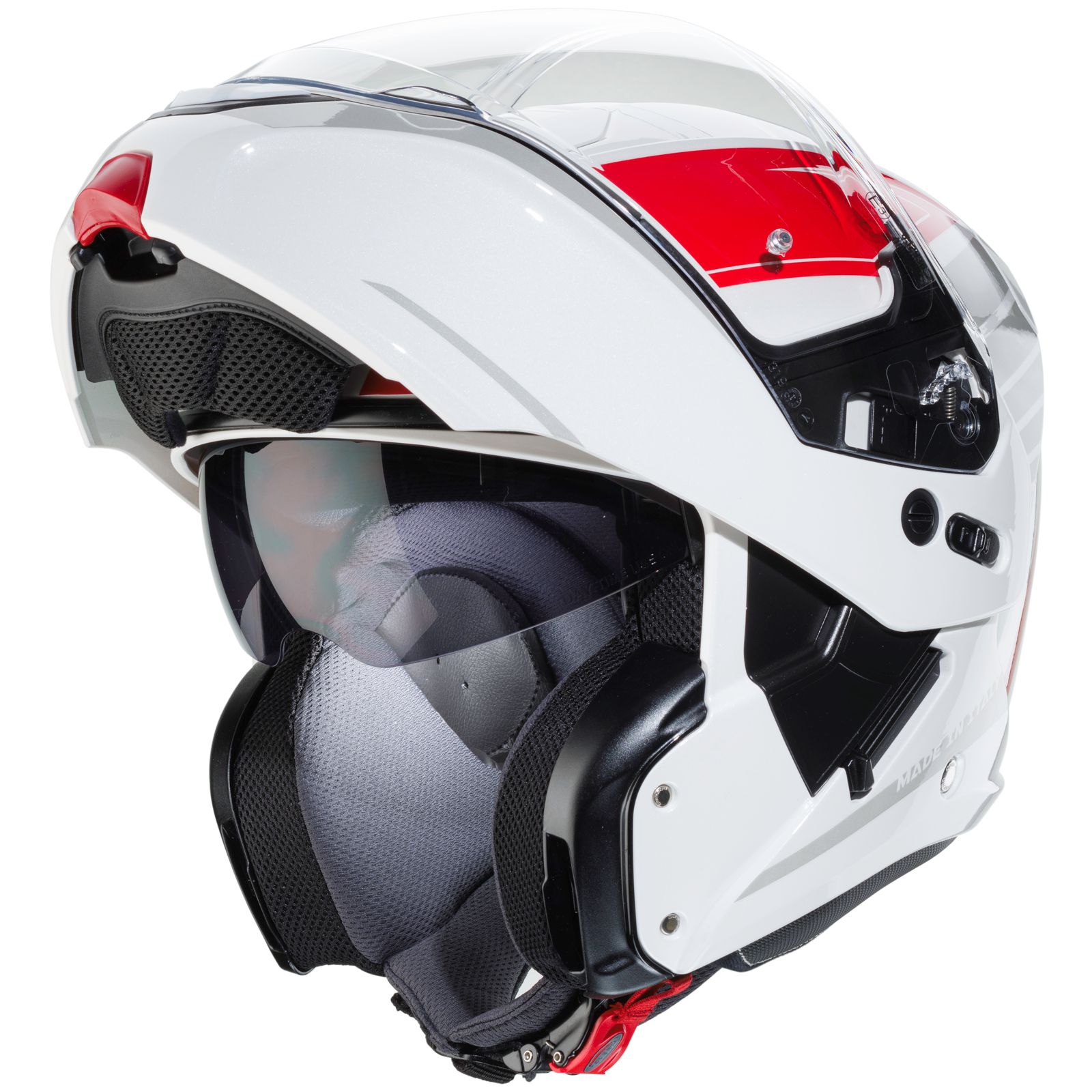 Casco Caberg Horus Tribute, blanco/rojo-verde