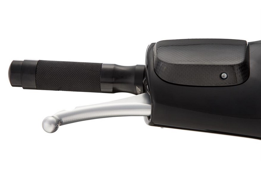 Juego de manetas de freno ZELIONI Shorty 3D para Vespa, derecha e izquierda, anodizado plata
