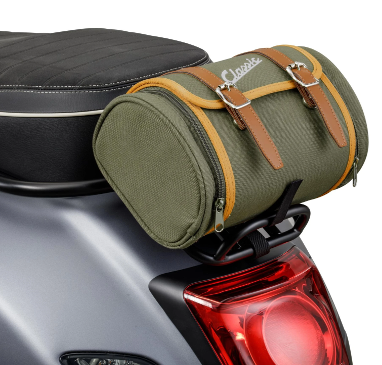 Bolsa portaequipajes/soporte trasero "Classic" para Vespa, lona, oliva