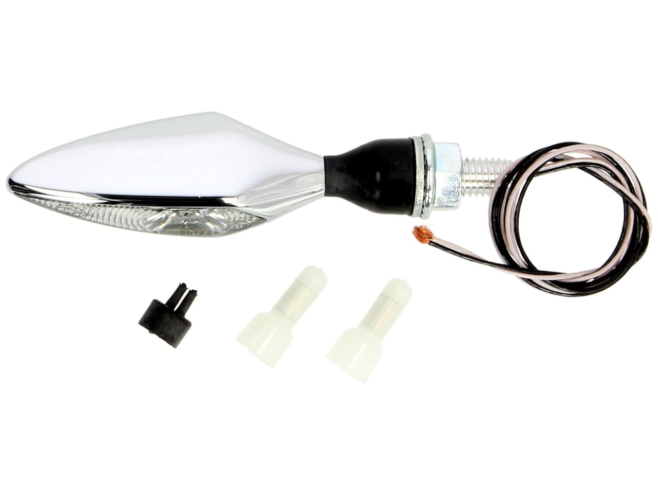 Indicador Kellermann, rombo, acero, LED, VR/HL, 12 V, cromo brillante, M8x20, homologado E