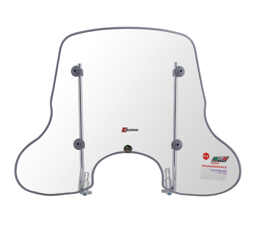 Parabrisas FACO 4 estaciones para Vespa ET2/ET4 50-150cc, transparente
