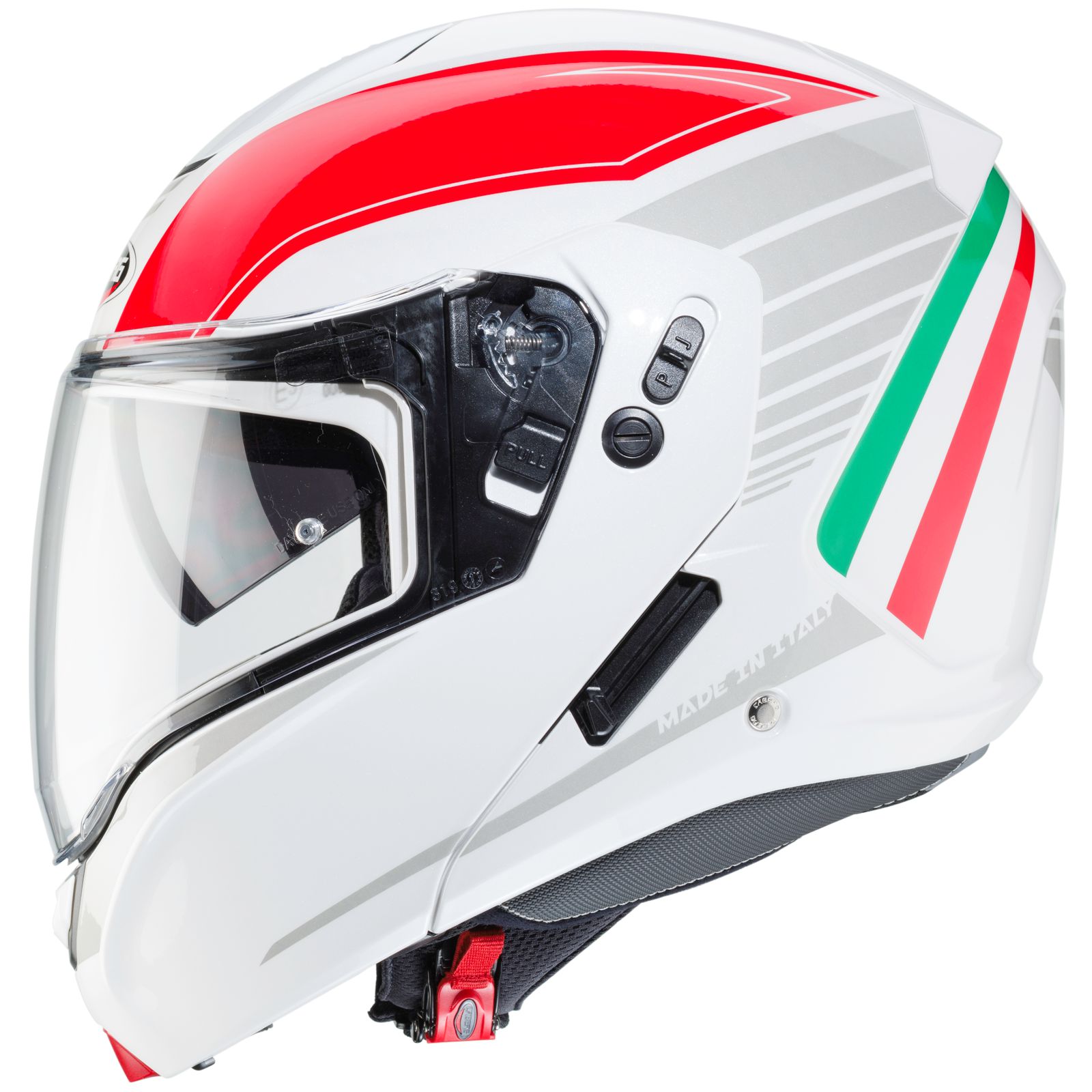 Casco Caberg Horus Tribute, blanco/rojo-verde