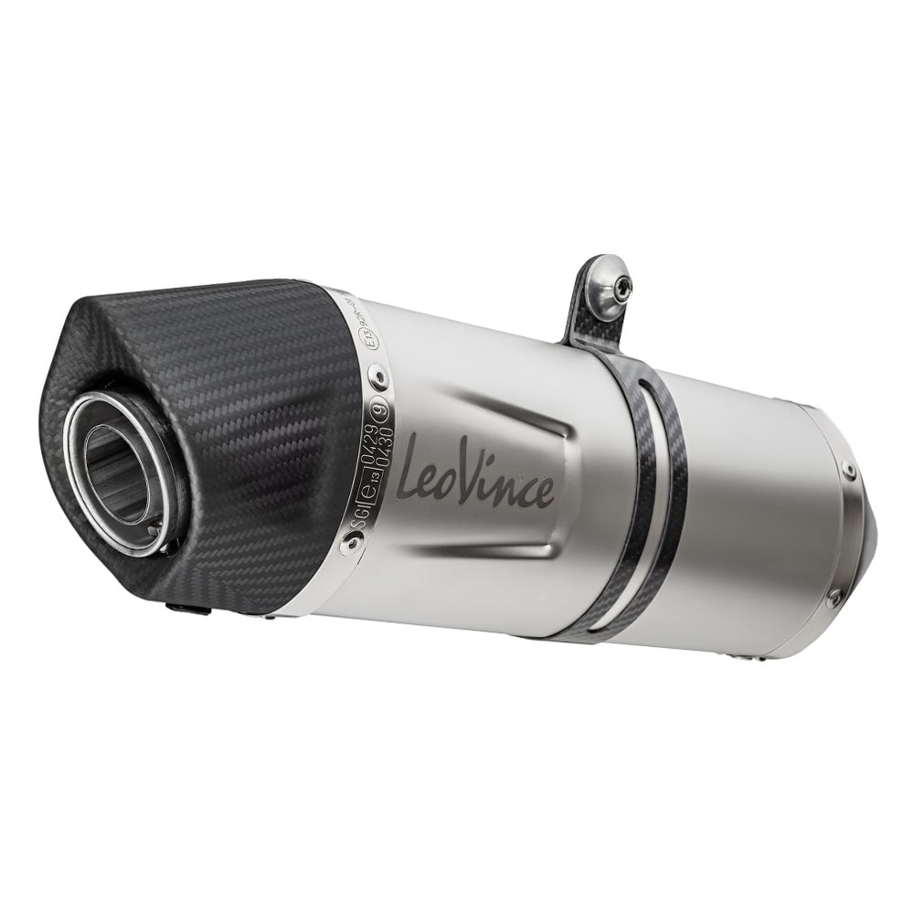 Sistema de escape LeoVince LV One Evo para BMW R 1200 GS /Adventure, plata, slip on, Euro4, certificado E