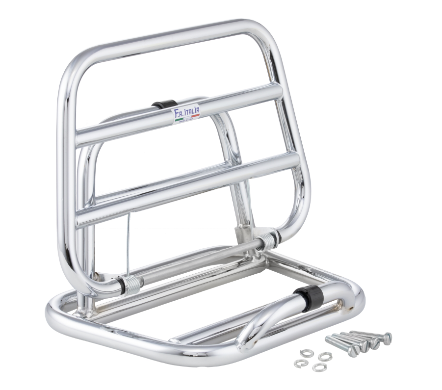Portaequipajes trasero para Vespa 946 3V es decir 125cc, plegable, cromado
