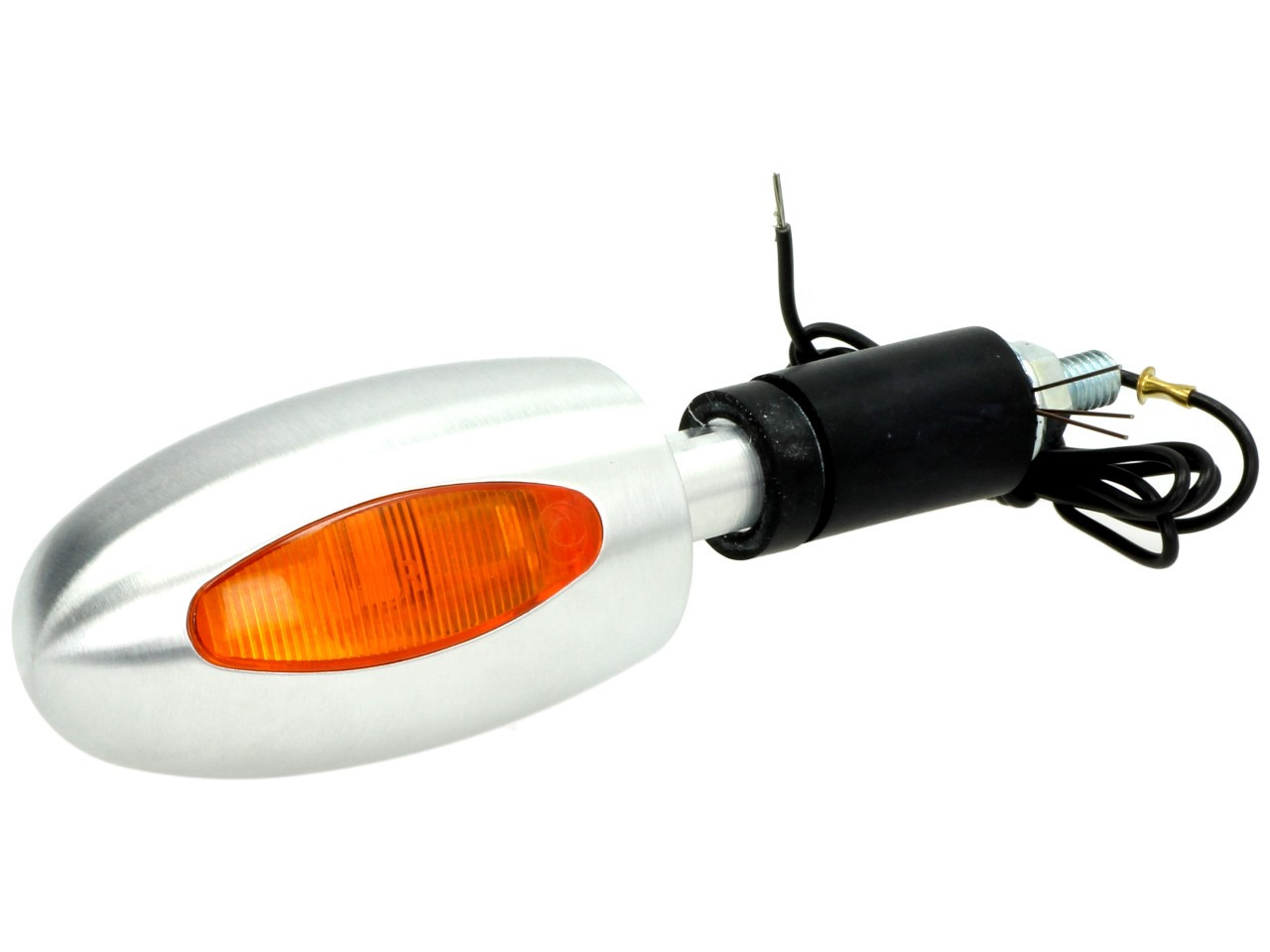 Indicador Kellermann, BL 1000 amarillo, aluminio, halógeno, VR/VL, 12 V, 21 W, acabado plateado satinado